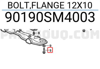 Honda 90190SM4003 BOLT,FLANGE 12X10
