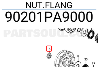 Honda 90201PA9000 NUT.FLANG
