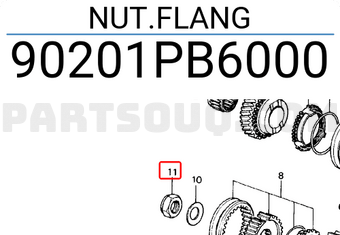 Honda 90201PB6000 NUT.FLANG