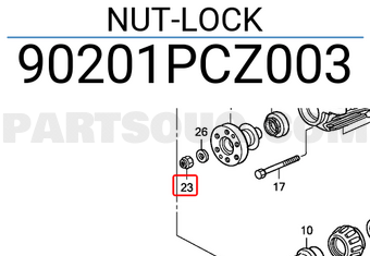 Honda 90201PCZ003 NUT-LOCK