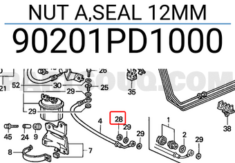 Honda 90201PD1000 NUT A,SEAL 12MM
