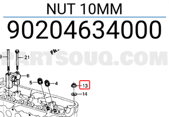Honda 90204634000 NUT 10MM