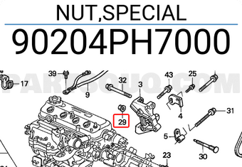 Honda 90204PH7000 NUT,SPECIAL
