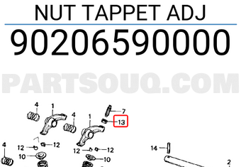 Honda 90206590000 NUT TAPPET ADJ