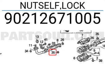 Honda 90212671005 NUTSELF,LOCK