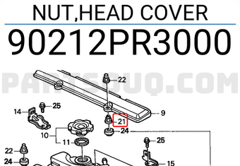 Honda 90212PR3000 NUT,HEAD COVER