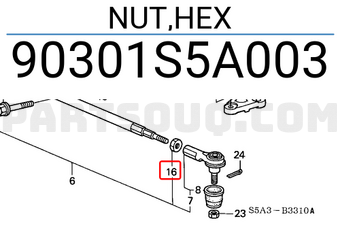 Honda 90301S5A003 NUT,HEX