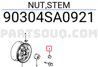 Honda 90304SA0921 NUT,STEM