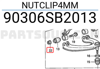 Honda 90306SB2013 NUTCLIP4MM