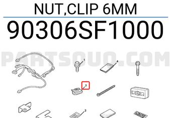 Honda 90306SF1000 NUT,CLIP 6MM