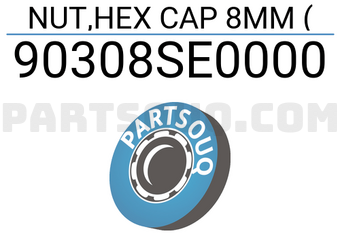 Honda 90308SE0000 NUT,HEX CAP 8MM