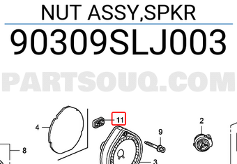 Honda 90309SLJ003 NUT ASSY,SPKR
