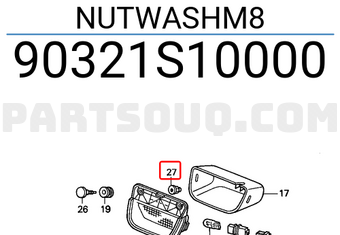 Honda 90321S10000 NUTWASHM8