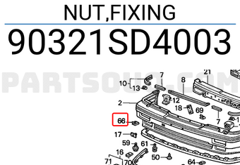 Honda 90321SD4003 NUT,FIXING