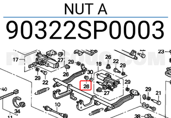 Honda 90322SP0003 NUT A