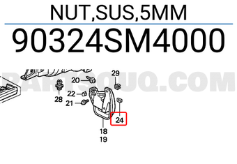Honda 90324SM4000 NUT,SUS,5MM