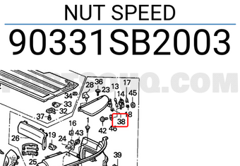 Honda 90331SB2003 NUT SPEED