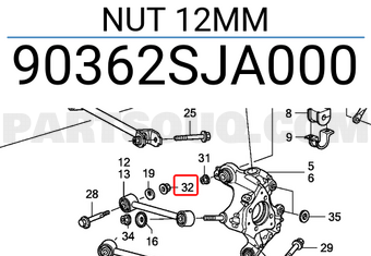 Honda 90362SJA000 NUT 12MM