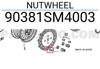 Honda 90381SM4003 NUTWHEEL