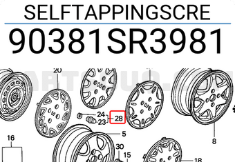 Honda 90381SR3981 SELFTAPPINGSCRE