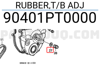 Honda 90401PT0000 RUBBER,T/B ADJ