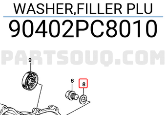 Honda 90402PC8010 WASHER,FILLER PLU