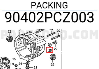 Honda 90402PCZ003 PACKING