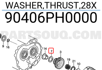 Honda 90406PH0000 WASHER,THRUST,28X