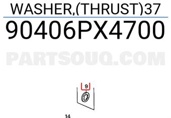 Honda 90406PX4700 WASHER,(THRUST)37