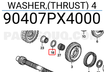 Honda 90407PX4000 WASHER,(THRUST) 4
