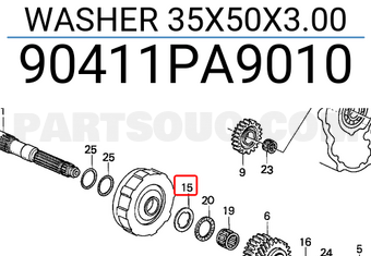 Honda 90411PA9010 WASHER 35X50X3.00