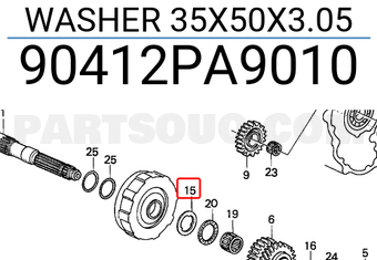 Honda 90412PA9010 WASHER 35X50X3.05