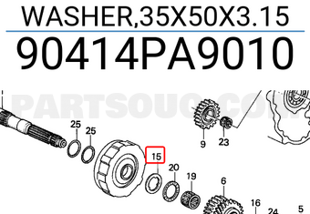 Honda 90414PA9010 WASHER,35X50X3.15