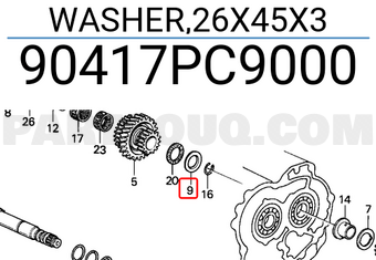 Honda 90417PC9000 WASHER,26X45X3