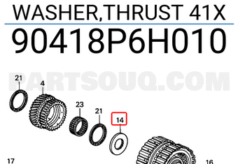 Honda 90418P6H010 WASHER,THRUST 41X