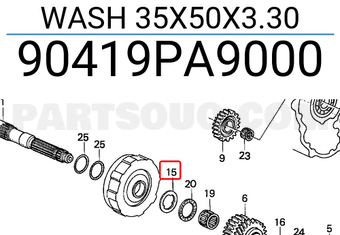 Honda 90419PA9000 WASH 35X50X3.30