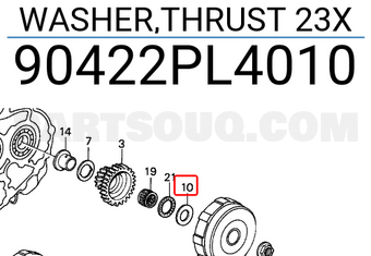Honda 90422PL4010 WASHER,THRUST 23X