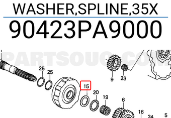 Honda 90423PA9000 WASHER,SPLINE,35X