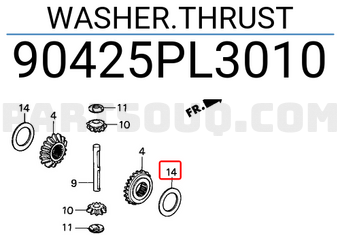 Honda 90425PL3010 WASHER.THRUST