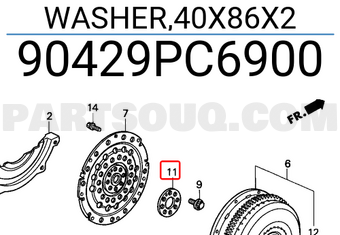 Honda 90429PC6900 WASHER,40X86X2