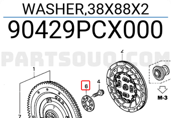 Honda 90429PCX000 WASHER,38X88X2
