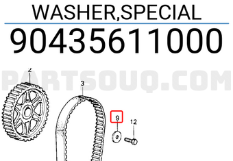 Honda 90435611000 WASHER,SPECIAL