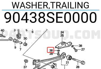 Honda 90438SE0000 WASHER,TRAILING
