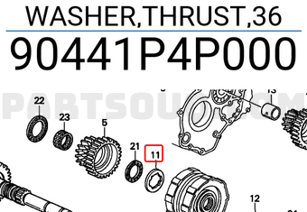 Honda 90441P4P000 WASHER,THRUST,36