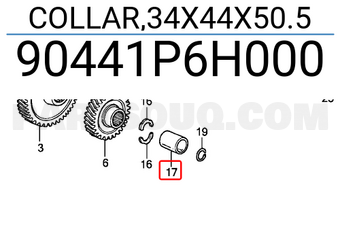 Honda 90441P6H000 COLLAR,34X44X50.5