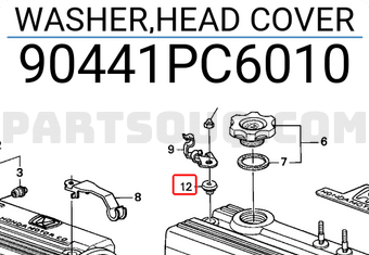 Honda 90441PC6010 WASHER,HEAD COVER
