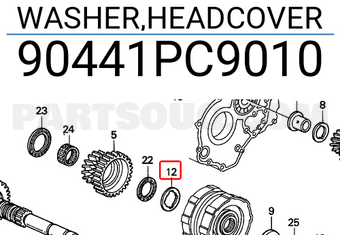 Honda 90441PC9010 WASHER,HEADCOVER