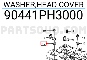 Honda 90441PH3000 WASHER,HEAD COVER