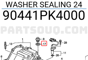 Honda 90441PK4000 WASHER SEALING 24