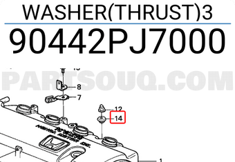 Honda 90442PJ7000 WASHER(THRUST)3